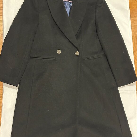 J.Crew Wool Blend Double-Breasted Coat – Black – Size 8P - Petite - Picture 3 of 8